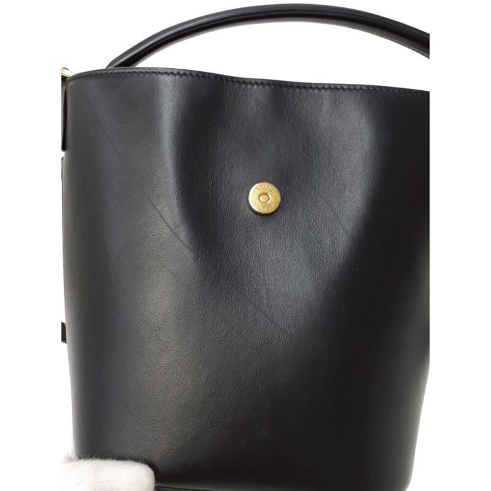 Celine Bucket Louise bag smooth calfskin Leather Black - Picture 4 of 9